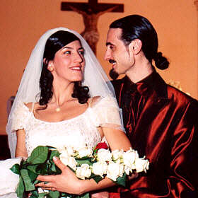 Giuseppina e Francesco dopo la cerimonia