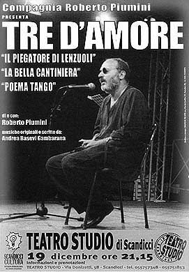 Roberto Piumini in Tre d'amore - locandina