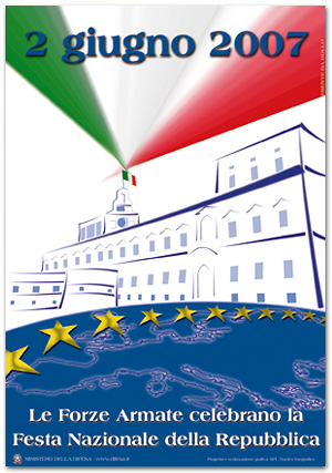 Manifesto - 61 anniversario della proclamazione della Repubblica Italiana