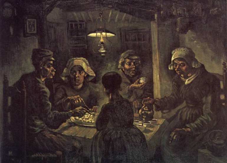 i mangiatori di patate 1885, olio su tela, cm.81x114