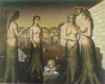 Donne albero, l'aurora, 1937, Paul Delvaux