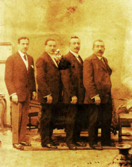 Quattro fratelli Aurini: Settimio, Ernesto, Gaetano, Guglielmo