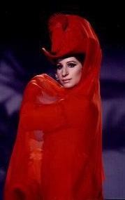 Barbra as Melinda in red