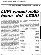 1976/77 Manifesto Luparense - Galileo, formazioni