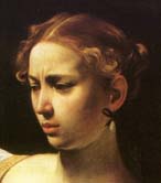 Michelangelo Merisi detto il Caravaggio - Giuditta e Oloferne, particolare, 1595-1596
