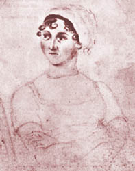 Jane Austen in un disegno della sorella Cassandra - Londra, National Portrait Gallery
