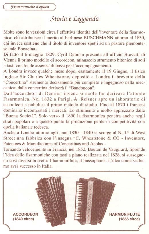 Storia della fisarmonica - fisarmoniche d'epoca