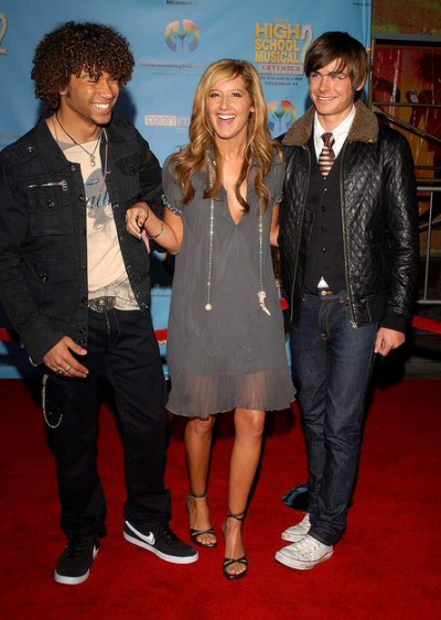 Corbin Bleu con Zac Efron e Ashley Tisdale