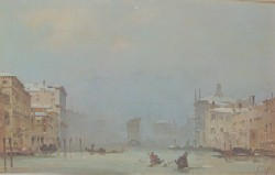 Ippolito Caffi (1809-1866) - Neve e nebbia a Venezia