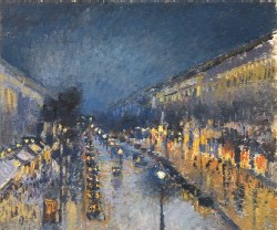 C.Pissarro - Boulevard Montmartre di notte, 1897