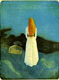 E.Munch - Young girl on shore, 1896