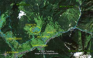 Costalta vista dal satellite