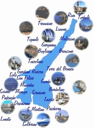 lago di Garda map, map lago di Garda