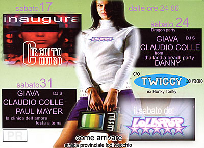 Sabato, 24 Gennaio 2004 "Circuito Chiuso c/o TWIGGY (ex Honky Tonky)"