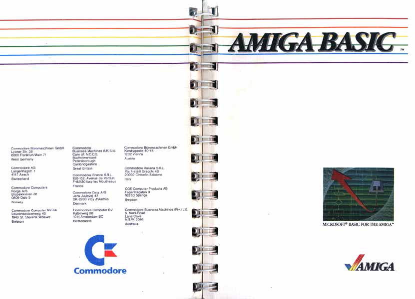 Commodore Amiga Basic Manuale
