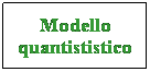 Casella di testo: Modello quantististico
