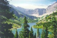 GLACIER NATIONAL PARK
Questo e' il lago intero precedentemente rappresentato, con un dettaglio della spiaggia.
[Foto e commenti di Valter Airola]