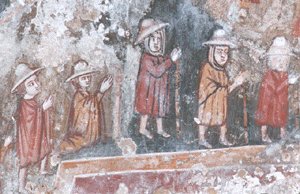 Sutri - affreschi nella chiesa della Madonna del parto