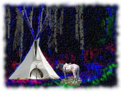 Tenda Indiana con Cavallo