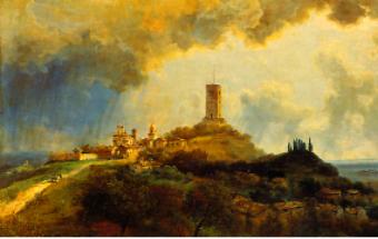 la torre di Solferino (dipinto di Bossoli)
