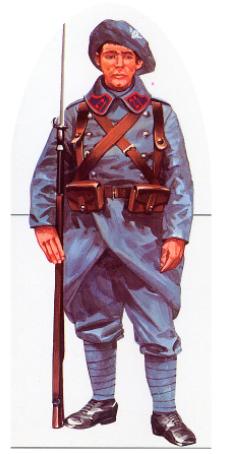 Soldato polacco con la divisa francese degli Chaussers