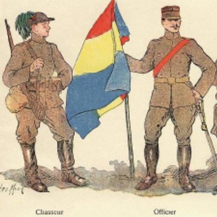 Chasseurs ( Bersagliere romeno e ufficiale)