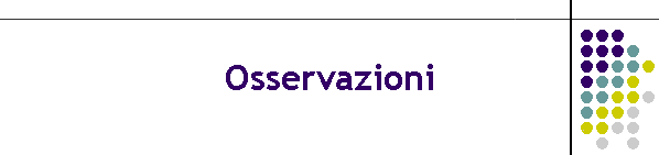 Osservazioni