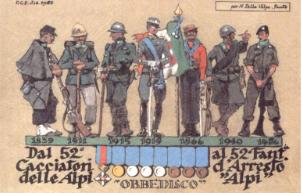 52 fanteria arresto Garibaldi disegno Caccia Dominioni
