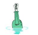 bottiglia in mare