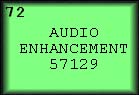 Impostazioni Audio Enhancement.