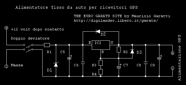 Versione con trimmer R5, clicca per vedere il valore dei componenti.