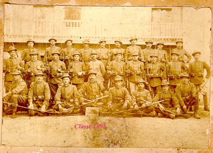 Foto di gruppo del 1911(Alpini:Gamarra Carlo, .....)