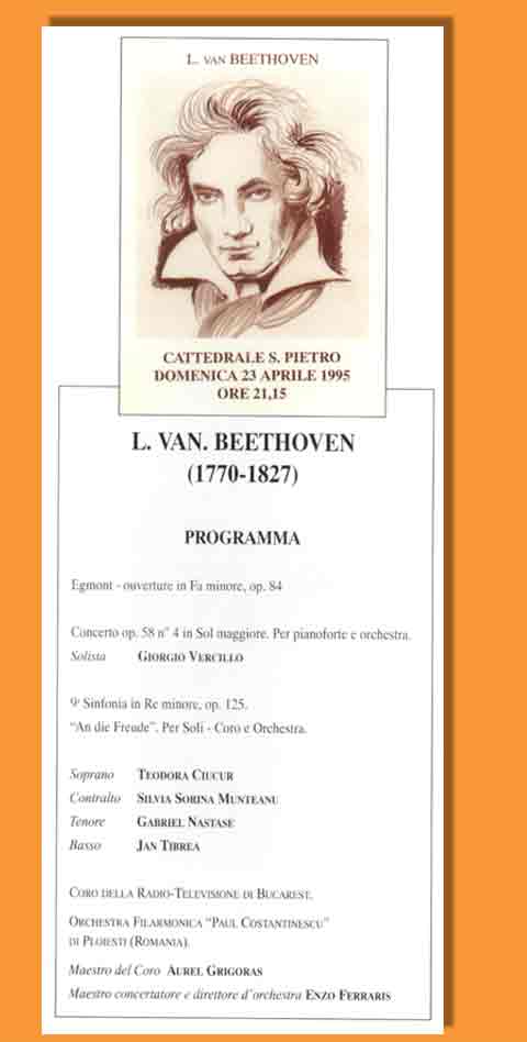 Concerto del 23 aprile 1995 con musiche di Beethoven