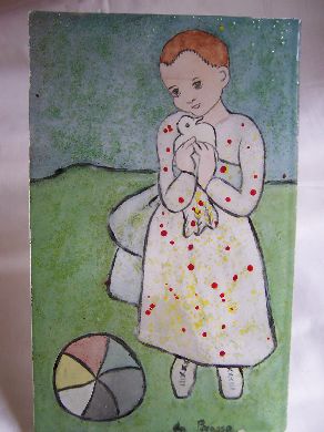 Bambina che gioca di Picasso
cm20x 15
vetro in fusione
