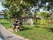 A moment of relaxation on the bike path