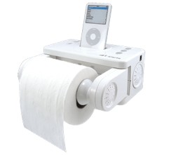 Porta-cartaigienica con supporto incorporato per iPod