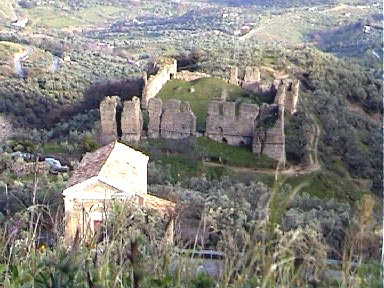 Grangia vista dalla collina di Gaperina, in primo piano Chiesa di S. Anna