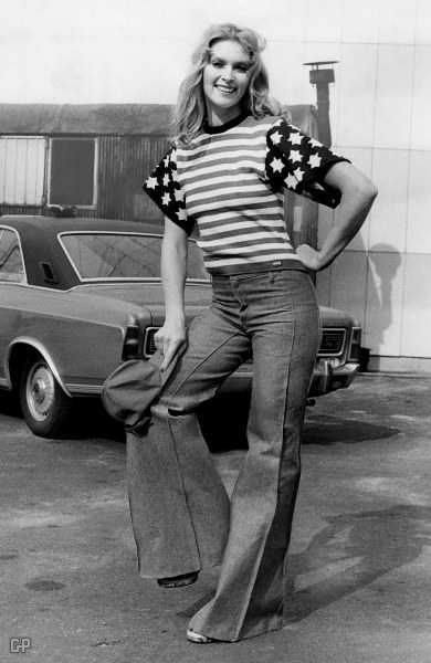 The bell bottom pants became popular in the late 1960s and continued to  widen into the '70s as they gaine…