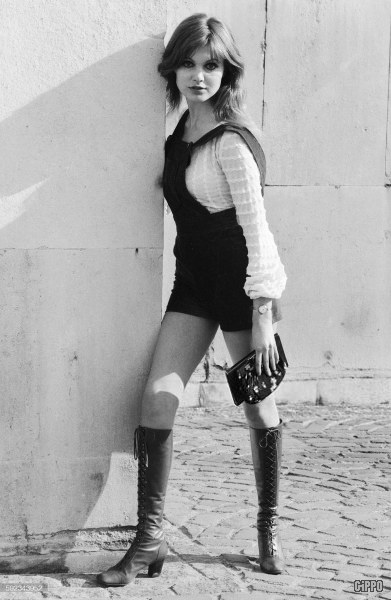 madeline smith 1971 shorts & boots