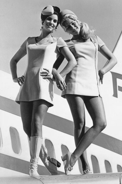 flight assistants miniskirts