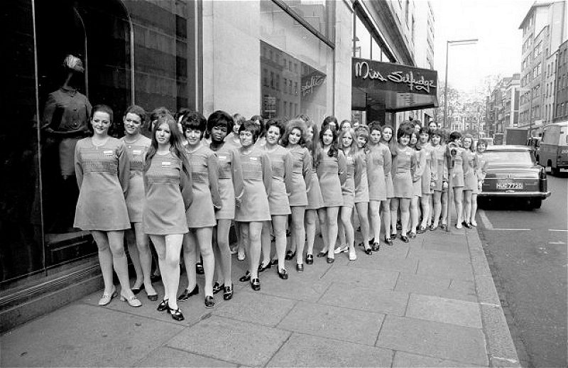 shop assistants miniskirts