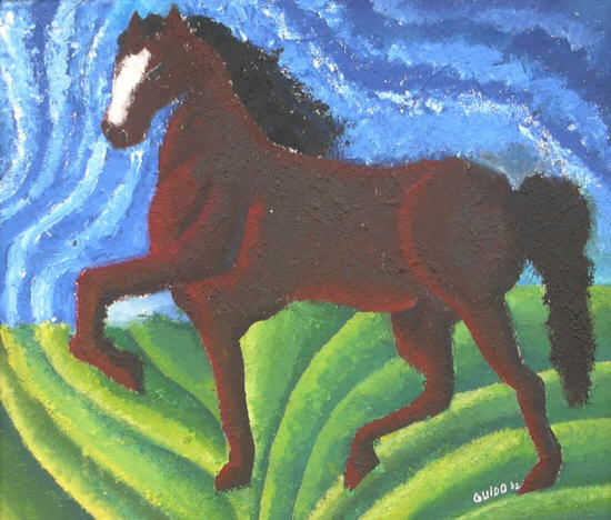 Quadro: "Cavallo" di Guido Lucchi (dipinto per un amico)