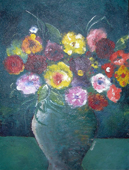 Quadro: "Vaso di fiori" di Guido Lucchi (2004)