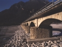 Panoramica del ponte sul Tagliamento