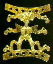 Manufatto in oro precolombiano
