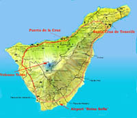 Tenerife Mappa dell'isola