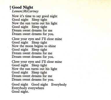 Good Night lyrics