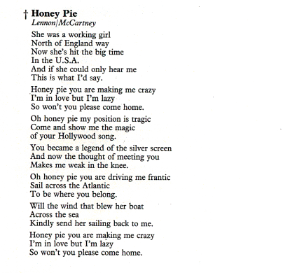 Honey Pie lyrics