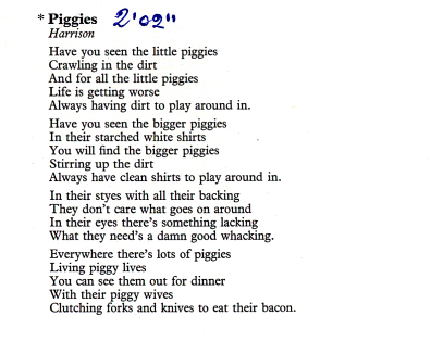 Piggies lyrics