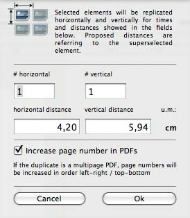 duplication dialog